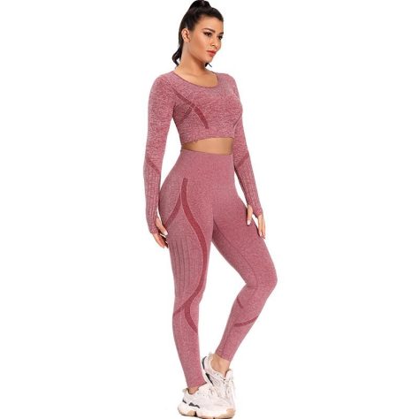 High quality Pink Yoga set Tight And Top