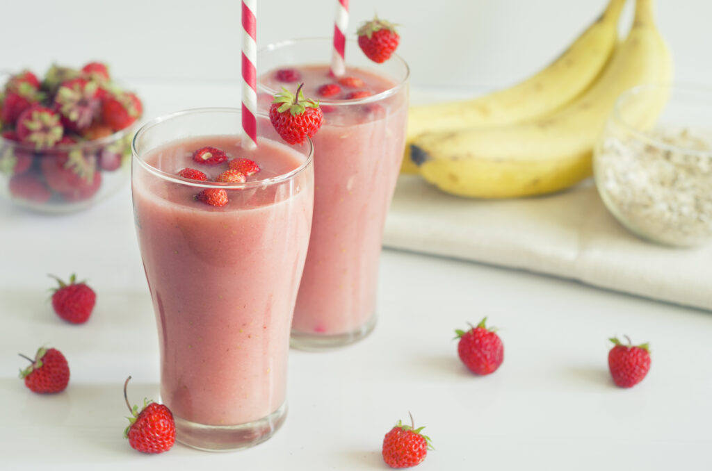 Whey Protein Recipes 3 Classic whey Strawberry and Banana Smoothie