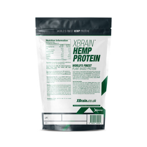 Hemp Protein Vanilla 900g by XBrain - Image 2