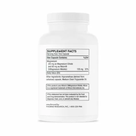 Thorne Magnesium CitraMate ingredients