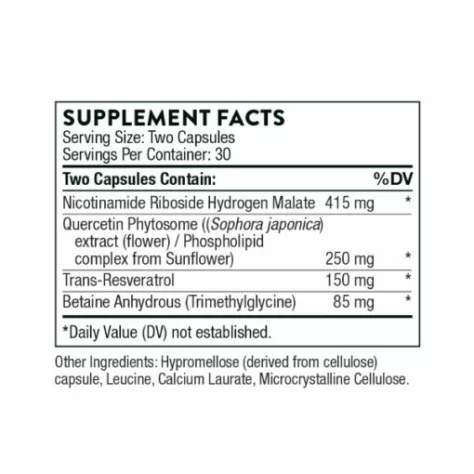 Thorne ResveraCel 60 Capsules - Image 4